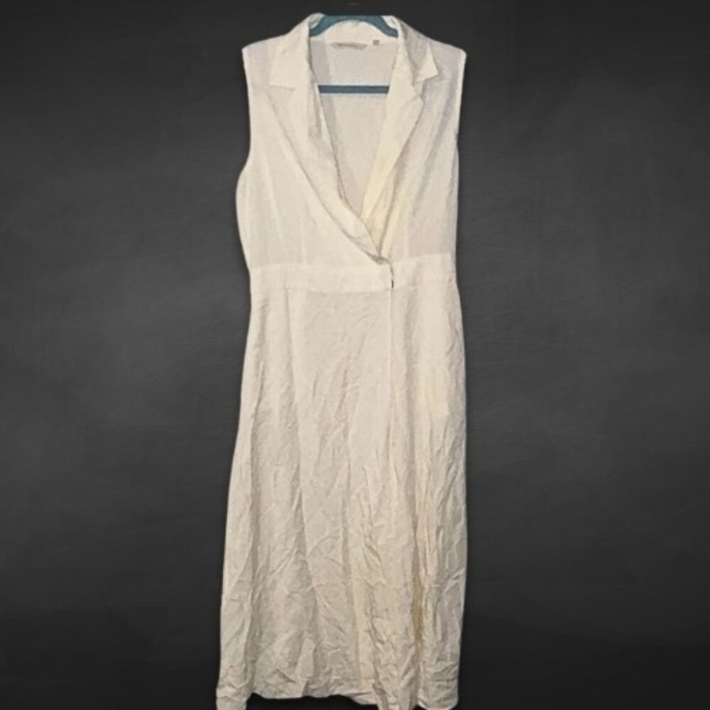 Soft Surroundings Ivory Sleeveless Midi Dress